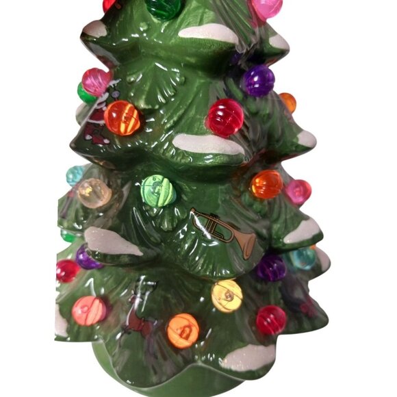 Disney Parks Ceramic Christmas Tree Figurine With Mickey & Friends Light-Up - Picture 10 of 12